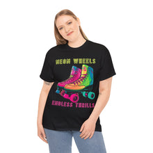 Load image into Gallery viewer, Neon Wheels, Endless Thrills 1980s Era Roller Skates