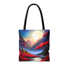 Load image into Gallery viewer, Moon Light Red Skies Series #3 Tote Bag AI Artwork 100% Polyester