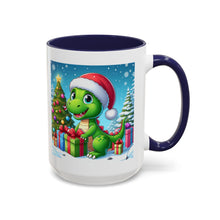 Load image into Gallery viewer, Mug Dinosaur Christmas Santa Hat Holiday Coffee Cup 11, 15oz