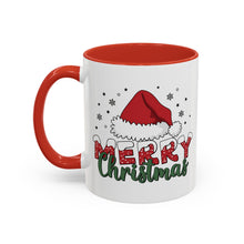 Load image into Gallery viewer, Mug - Merry Christmas Santa Hat Accent Coffee Mug (11, 15oz)