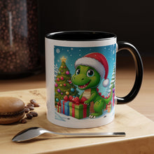 Load image into Gallery viewer, Mug Dinosaur Christmas Santa Hat Holiday Coffee Cup 11, 15oz