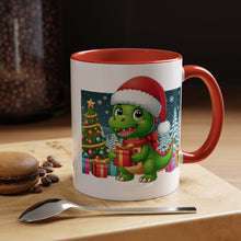 Load image into Gallery viewer, Mug Dinosaur Christmas Wonderland Santa Hat Holiday Coffee Cup 11, 15oz