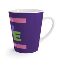 Load image into Gallery viewer, Pastel Because Love Matters Purple 12oz Latte Coffee Mug 12oz Front Center Print Only