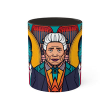 Load image into Gallery viewer, Colors of Africa Pop Art Black Colorful #21 AI 11oz Black Accent Coffee Mug