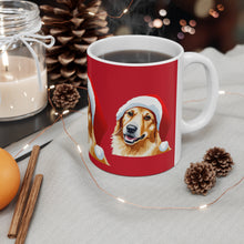 Load image into Gallery viewer, Fancy Golden Retriever #2 Trio Christmas Vibes Ceramic Mug 11oz Design Red