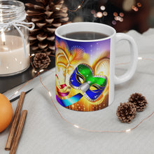 Load image into Gallery viewer, Mardi Gras Mask Ribbon #3 Mug AI-Generated Artwork 11oz mug
