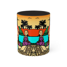 Load image into Gallery viewer, Colors of Africa Pop Art Black Colorful #26 AI 11oz Black Accent Coffee Mug
