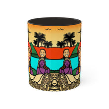 Load image into Gallery viewer, Colors of Africa Pop Art Black Colorful #26 AI 11oz Black Accent Coffee Mug