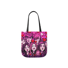 Load image into Gallery viewer, Pink Faces Fashion 100% Polyester Canvas Tote Bag #15