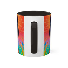 Load image into Gallery viewer, Colors of Africa Pop Art Colorful #9 AI 11oz Black Accent Coffee Mug
