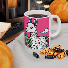 Load image into Gallery viewer, Good Vibes Cute Llama Funny #9 Ceramic 11oz Mug AI-Generated Artwork