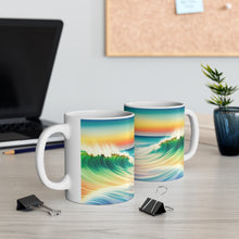 Load image into Gallery viewer, Pastel Sea-life Sunset #19 Ceramic Mug 11oz mug AI-Generated Artwork
