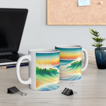 Load image into Gallery viewer, Pastel Sea-life Sunset #19 Ceramic Mug 11oz mug AI-Generated Artwork