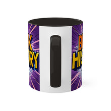 Load image into Gallery viewer, Colors of Africa Pop Art Black History Colorful AI 11oz Black Accent Coffee Mug