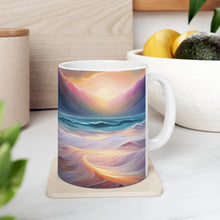 Load image into Gallery viewer, Pastel Sea-life Sunset #25 Ceramic Mug 11oz mug AI-Generated Artwork