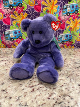 Load image into Gallery viewer, Ty Beanie Buddy The Employee Lavender Bear (Retired)