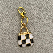 Load image into Gallery viewer, Black checked purse cute Mobile Y2K Phone Charm Jewelry