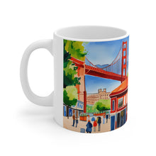 Load image into Gallery viewer, At the Cafe Golden Gate Bridge California #22 Mug 11oz mug AI-Generated Artwork