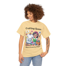 Load image into Gallery viewer, Crafting Queen: Where Creativity Reigns, T-Shirt Designing 100% Cotton Classic
