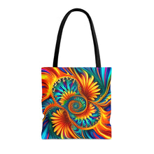Load image into Gallery viewer, Re-growth Tye Dye Swirls and Ripples Tote Bag AI Artwork 100% Polyester #10
