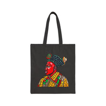 Load image into Gallery viewer, Colors of Africa Warrior King #6 100% Cotton Canvas Tote Bag 15" x 16"