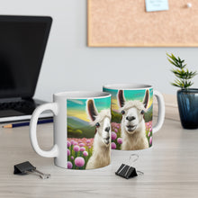 Load image into Gallery viewer, Good Vibes Cute Llama Funny #8 Ceramic 11oz Mug AI-Generated Artwork