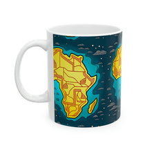Load image into Gallery viewer, Colors of Africa Continent Map #3 AI 11oz Coffee Mug
