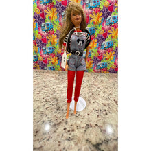 Load image into Gallery viewer, Mattel 1996 Barbie loves Mickey Teresa Doll #1 BackPack, red tights As Shown