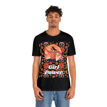 Load image into Gallery viewer, Floral Retro Girl Power Unisex Bella Canvas Jersey Short Sleeve T-shirt