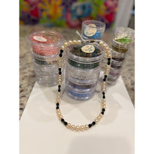 Load image into Gallery viewer, Fresh Water Pearls & Jet Black Crystals - Handcrafted Beaded 18.25" Necklace