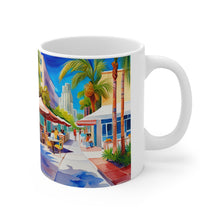 Load image into Gallery viewer, At the Cafe Miami Beach #32 Mug 11oz mug AI-Generated Artwork