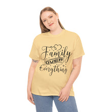 Load image into Gallery viewer, Muse Wearable Family Over Everything Script Unisex Cotton Crewneck T-Shirt