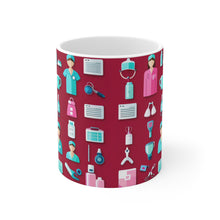 Load image into Gallery viewer, Professional Worker Pink Doctor and Nurse #7 Ceramic 11oz Mug AI-Generated Artwork
