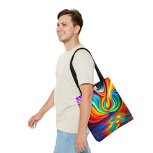 Load image into Gallery viewer, Reflections Tye Dye Swirls and Ripples Tote Bag AI Artwork 100% Polyester #5