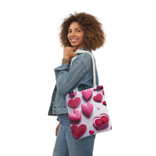 Load image into Gallery viewer, Pink Heart Series #1 Fashion Graphic Print Trendy 100% Polyester Canvas Tote Bag AI Image