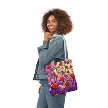 Load image into Gallery viewer, Pink Heart Series #17 Fashion Graphic Print Trendy 100% Polyester Canvas Tote Bag AI Image