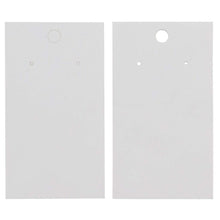 Load image into Gallery viewer, Juvale White Earring Display Cards, 200-Pack Hanging Earring Cards for Selling, Packaging, Storage, 500 GSM Thick and Sturdy Paper Material, Jewelry Holders (3.5x2 in)