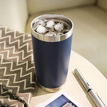Load image into Gallery viewer, 20oz Stainless Steel Tumbler Bulk with Lid, Double Wall Vacuum Insulated Travel Mug, Powder Coated Coffee Cup (Navy, 12)
