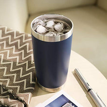 Load image into Gallery viewer, 20oz Stainless Steel Tumbler Bulk with Lid, Double Wall Vacuum Insulated Travel Mug, Powder Coated Coffee Cup (Navy, 12)