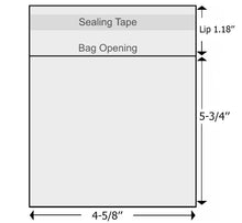 Load image into Gallery viewer, 200Pcs 4-5/8'' X 5-3/4'' Resealable Cello Cellophane Bags - Fits A2 Card w/Envelope Photos Jewelry Candy Treats Cookie Clear Plastic Sleeves (200 Count)