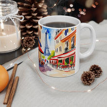 Load image into Gallery viewer, At the Cafe Paris France #4 Mug 11oz mug AI-Generated Artwork