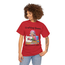 Load image into Gallery viewer, Crafting Queen: Where Creativity Reigns, Grandma Sewing Cotton Classic T-shirt