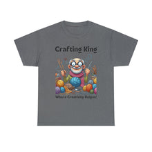 Load image into Gallery viewer, Crafting King: Where Creativity Reigns, Knitting 100% Cotton Classic T-shirt