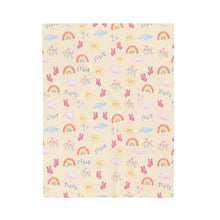 Load image into Gallery viewer, Velveteen Plush Blanket with Rainbows and Butterflies