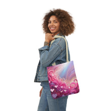 Load image into Gallery viewer, Pink Heart Series #13 Fashion Graphic Print Trendy 100% Polyester Canvas Tote Bag AI Image
