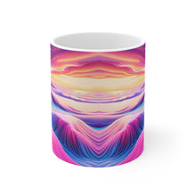 Load image into Gallery viewer, Pastel Sea-life Sunset #3 Ceramic Mug 11oz mug AI-Generated Artwork

