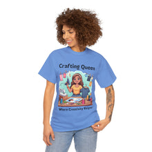 Load image into Gallery viewer, Crafting Queen: Where Creativity Reigns, T-Shirt Designing 100% Cotton Classic