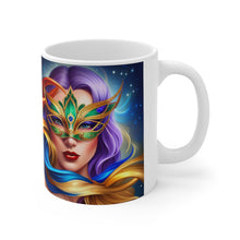 Load image into Gallery viewer, Mardi Gras Mask Ribbon #8 Mug AI-Generated Artwork 11oz mug