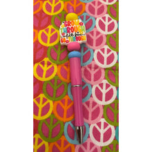 Load image into Gallery viewer, Pink and blue pen with Custom Handmade Beaded Pen