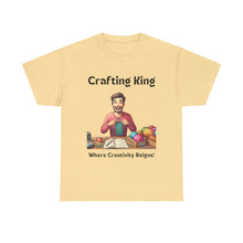 Load image into Gallery viewer, Crafting King: Where Creativity Reigns, Knitting 100% Cotton Classic T-shirt